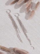 LONG SILVER EARRINGS