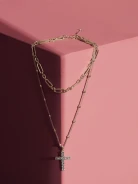 CASCADING CROSS NECKLACE