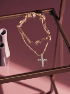 CASCADING CROSS NECKLACE
