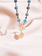 TURQUOISE NECKLACE WITH COIN