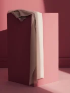 BEIGE SCARF WITH WOOL