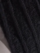 BLACK WOOL SCARF