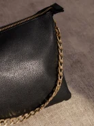 BLACK CHAIN HANDBAG