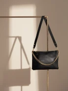 BLACK CHAIN HANDBAG
