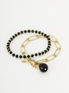 Set of bracelets with natural stones