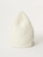 Cream angora beanie
