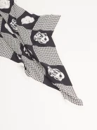 Silk neckerchief in roses