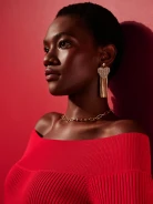 Long heart-shaped earrings
