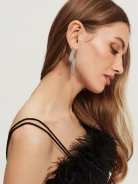 Earrings with glass crystals