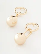 Earrings finished with a gold bead