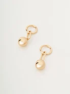 Earrings finished with a gold bead