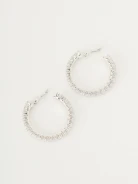 Circular earrings with zircons