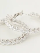 Circular earrings with zircons