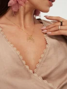 Necklace with openwork crescent moon