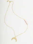 Necklace with openwork crescent moon