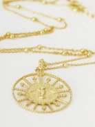 Necklace with openwork charm