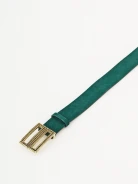Green leather belt