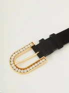 Black suede belt