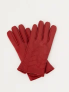 Red leather gloves