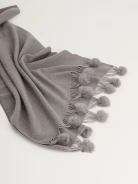 Gray shawl with wool