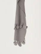 Gray shawl with wool