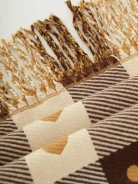Checked scarf  with hearts
