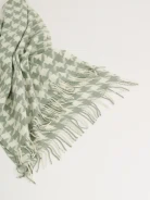Cream and mint peplite scarf
