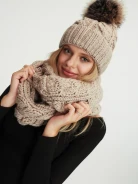 Wool chimney in beige color