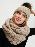 Wool chimney in beige color