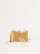 Golden handbag with chain