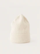 Cream cap with wool, cashmere and shiny threads