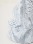 Klasyczna błękitna czapka z wełną, kaszmirem i połyskującą nicią