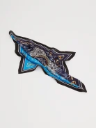Blue silk gavroshka