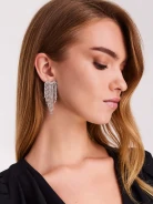 Elegant cascade earrings with glass beads
