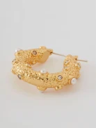 Decorated hoop earrings