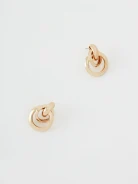 Combination earrings rings in gold color