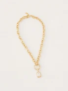 Necklace in gold plated silver with pendant