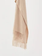 Beige shawl with tassels