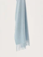 Light grey classic shawl with tassels