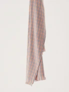 Grey pink shawl with tassels
