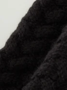 Structured chimney type shawl in black color