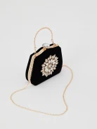 Small box type bag with ornaments