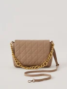 Small quilted handbag in cappuccino color