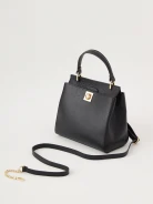 Black bucket bag