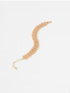 Gold-plated glass crystal bracelet