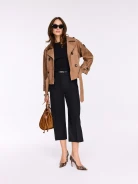 Leather pumps with animal skin motif