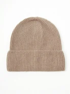 Beige wool hat with cashmere blend