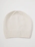 Cream wool hat with cashmere blend