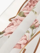 Silk scarf with rose pattern