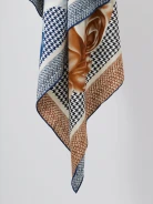 Double-sided silk scarf in roses